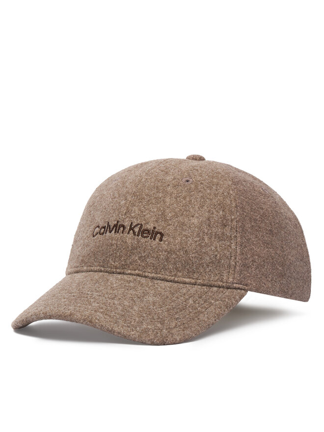 Calvin Klein Cap Calvin Klein Embroidered Titlecase Logo Felt LV04D5131G Braun