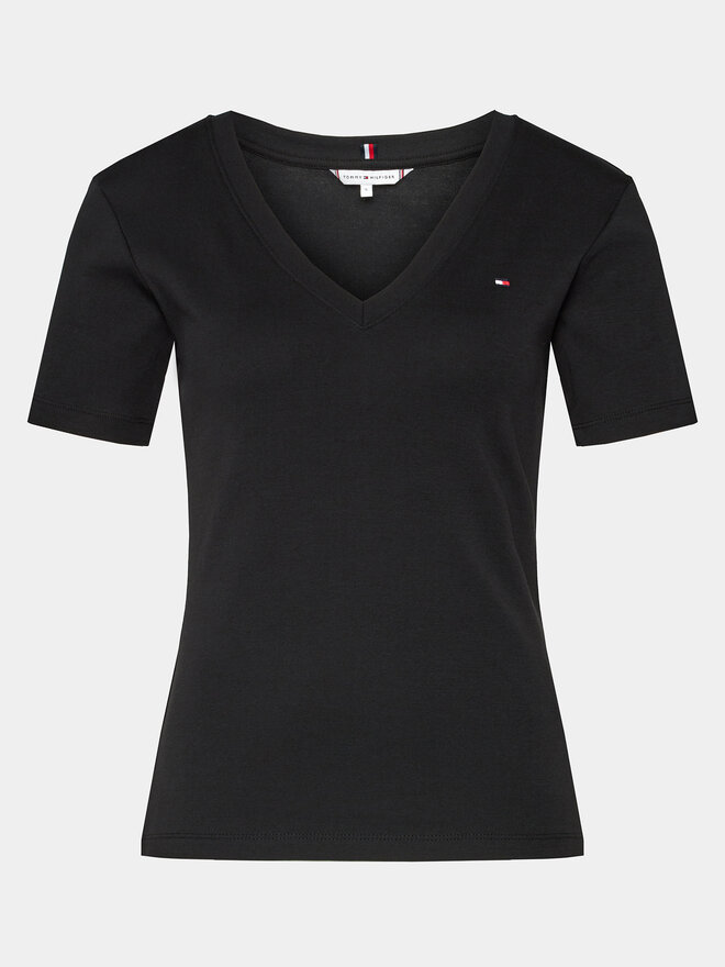 Tommy Hilfiger Tommy Hilfiger Marškinėliai New Cody WW0WW40584 Juoda Slim Fit
