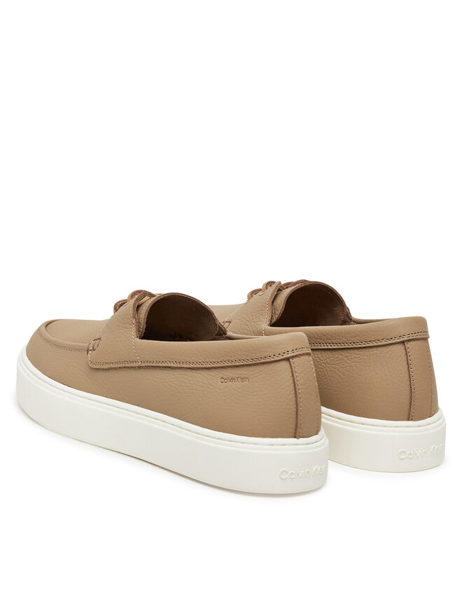 Calvin Klein Μοκασίνια Calvin Klein Hybrid Lace Up Boat Lth HM0HM01812 Καφέ
