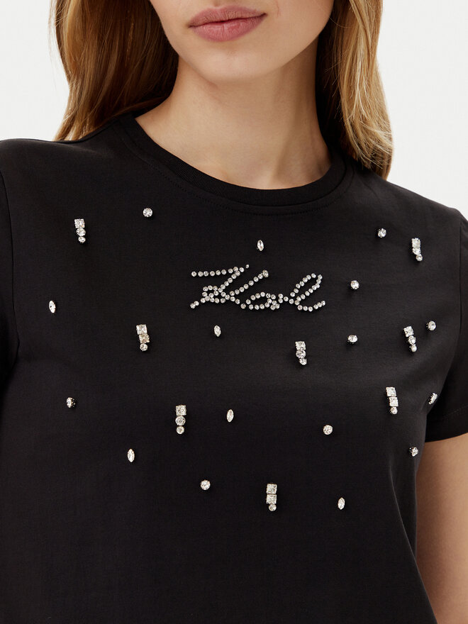 KARL LAGERFELD KARL LAGERFELD Camiseta A2W17120 Negro Regular Fit