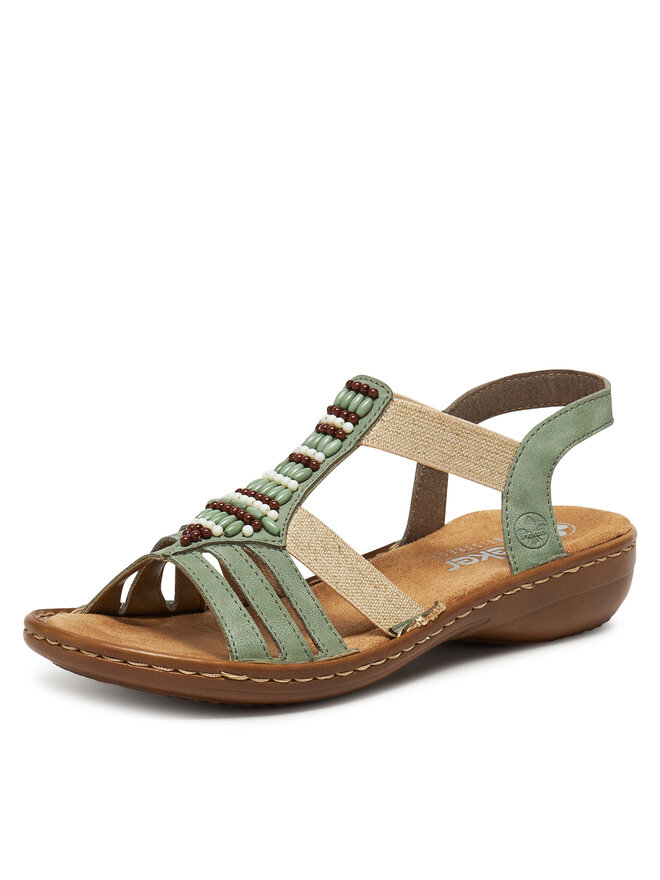Rieker Sandały Rieker 60851-52 Zielony