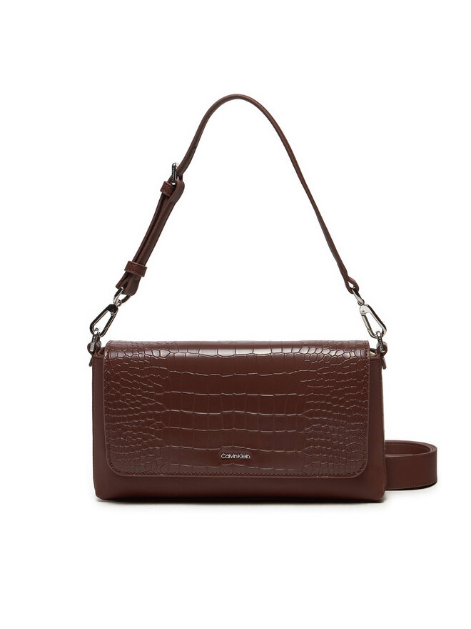 Calvin Klein Τσάντα Calvin Klein Ck Must Shoulder Bag_Croco K60K612111 Καφέ