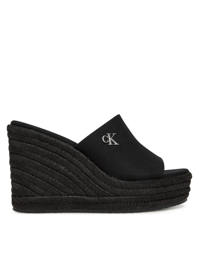 Calvin Klein Jeans Espadryle Calvin Klein Jeans Wedge Rope Slide Mg YW0YW01699 Czarny