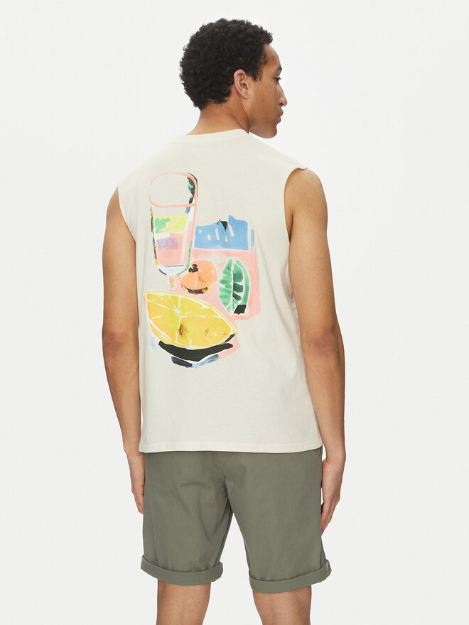 Jack&Jones Jack&Jones Tank top marškinėliai Varenna 12273524 Écru Oversize