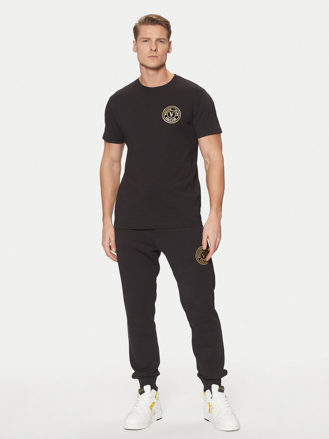 Versace Jeans Couture Versace Jeans Couture Футболка 78GAHT00 Чорний Regular Fit