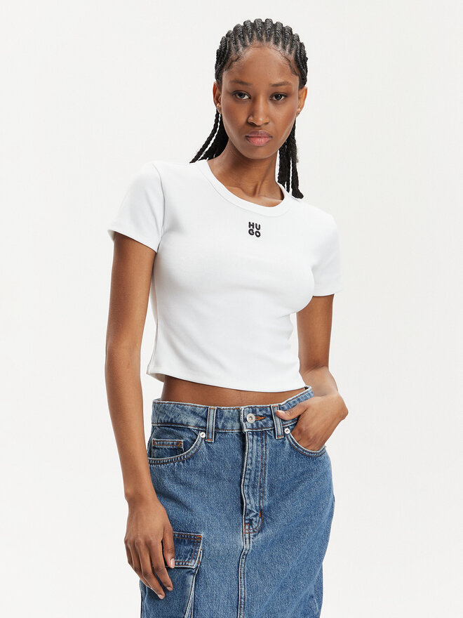 HUGO HUGO Camiseta Delanor 50512000 Blanco Slim Fit