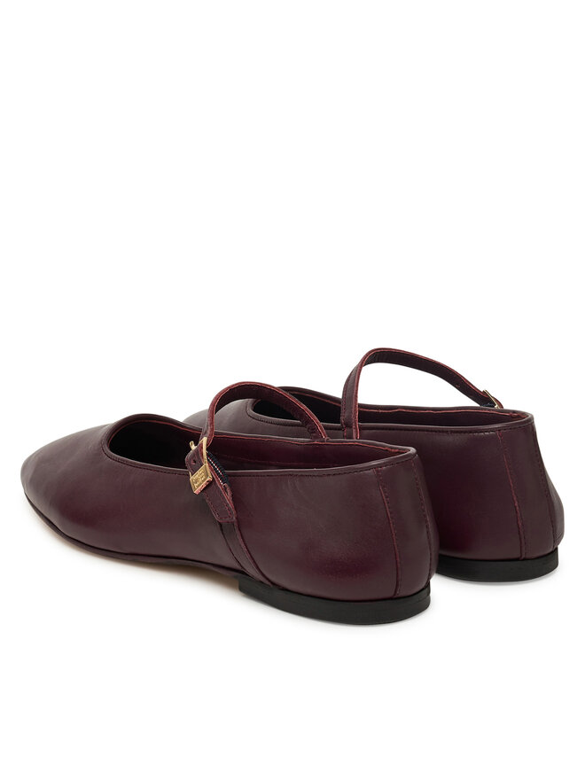Tommy Hilfiger Ballerine Tommy Hilfiger SmooMaryjane FW0FW09152 Bordeaux