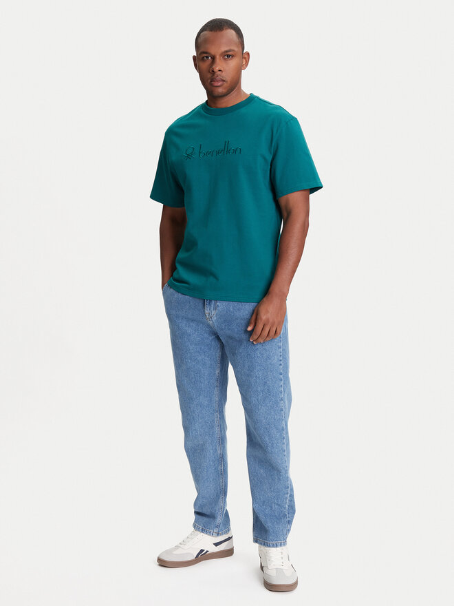 United Colors Of Benetton United Colors Of Benetton T-Shirt 3MI6U109O Grün Oversize