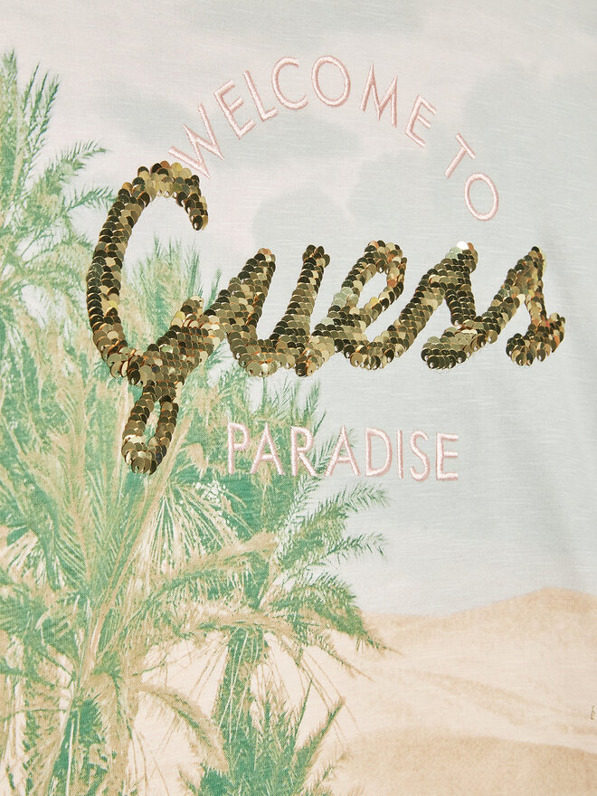 Guess Guess Marškinėliai J3GI16 K6XN3 Smėlio Oversize