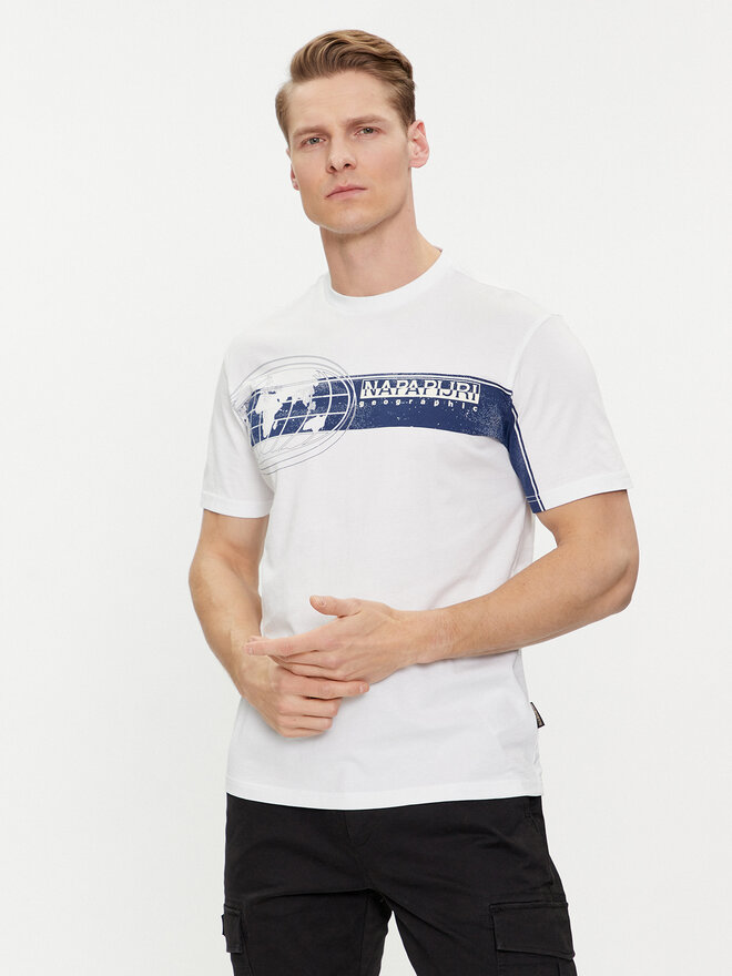 Napapijri Napapijri Marškinėliai S-Manta NP0A4HQH Balta Regular Fit