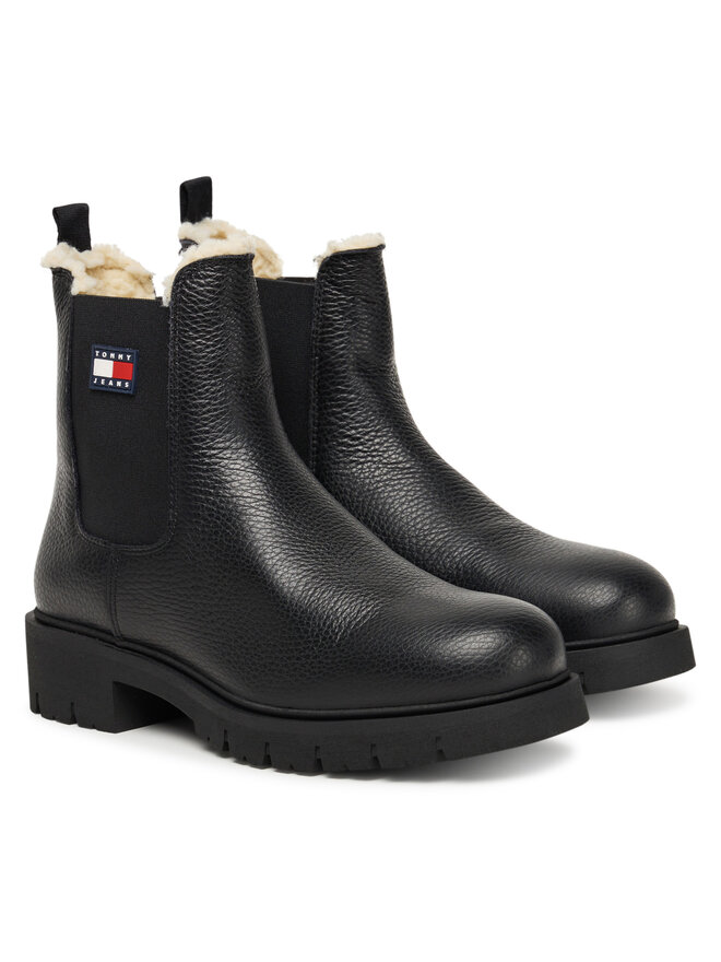 Tommy Jeans Klassische Stiefeletten Tommy Jeans Tjw Chelsea Boot Wl EN0EN02826 Schwarz