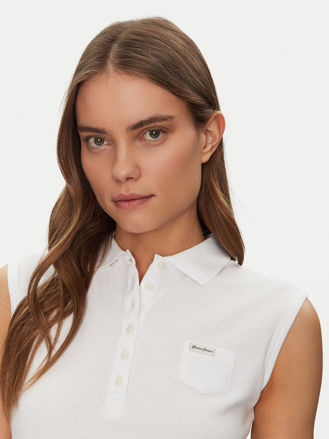 Guess Jeans Guess Jeans Polo W5GP24 KCYR1 Blanco Regular Fit