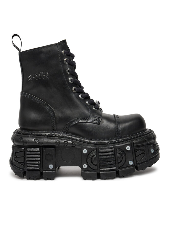 NEW ROCK Schnürstiefel NEW ROCK M-TANK083-C1 Schwarz