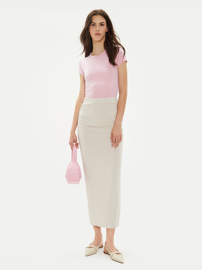 Gina Tricot Gina Tricot T-Shirt 21287 Rosa Slim Fit