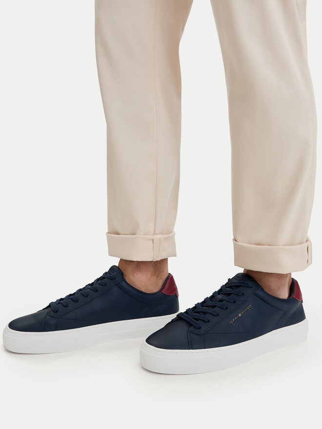 Tommy Hilfiger Sneakers Tommy Hilfiger Premium Dress Cupsole Lth FM0FM05572 Dunkelblau