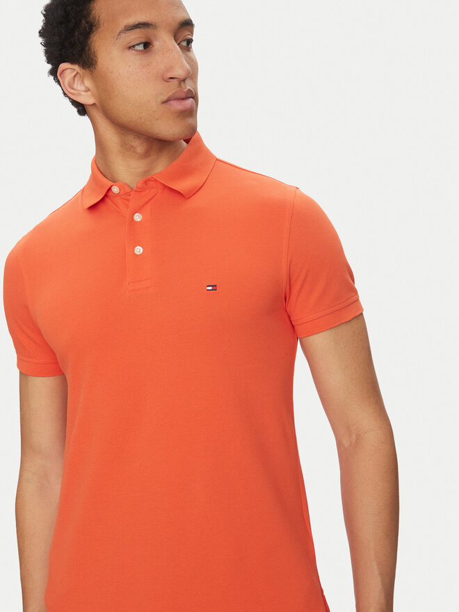 Tommy Hilfiger Tommy Hilfiger Pólóing 1985 MW0MW17771 Narancssárga Slim Fit