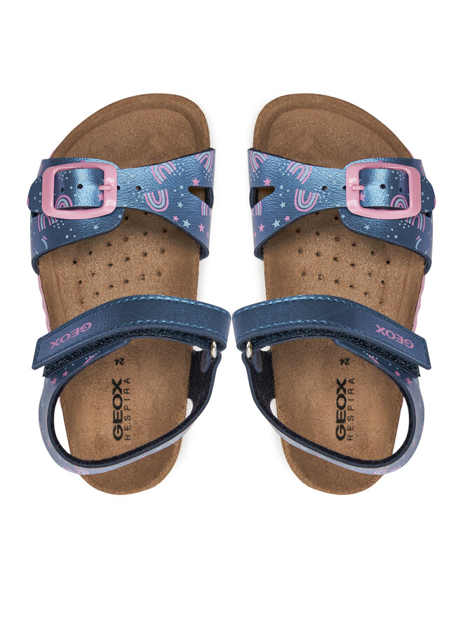 Geox Bébé Fille B Sandal Chalki Girl - Sandales Confortables Avec Technologie Micro-Wobbleboard