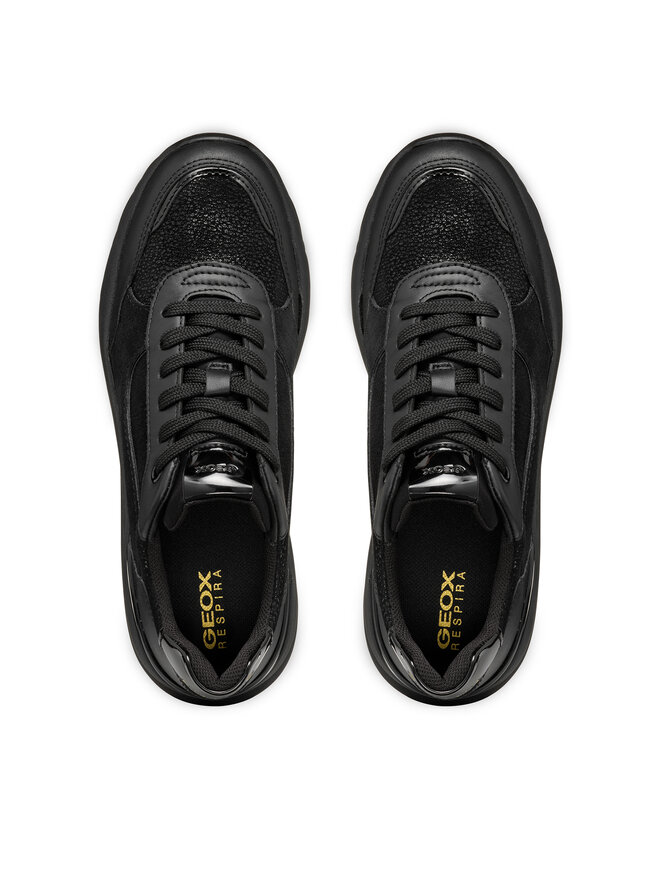Geox Sneakersy Geox D Spherica Ec13 D45WAA 0JS85 C9999 Czarny