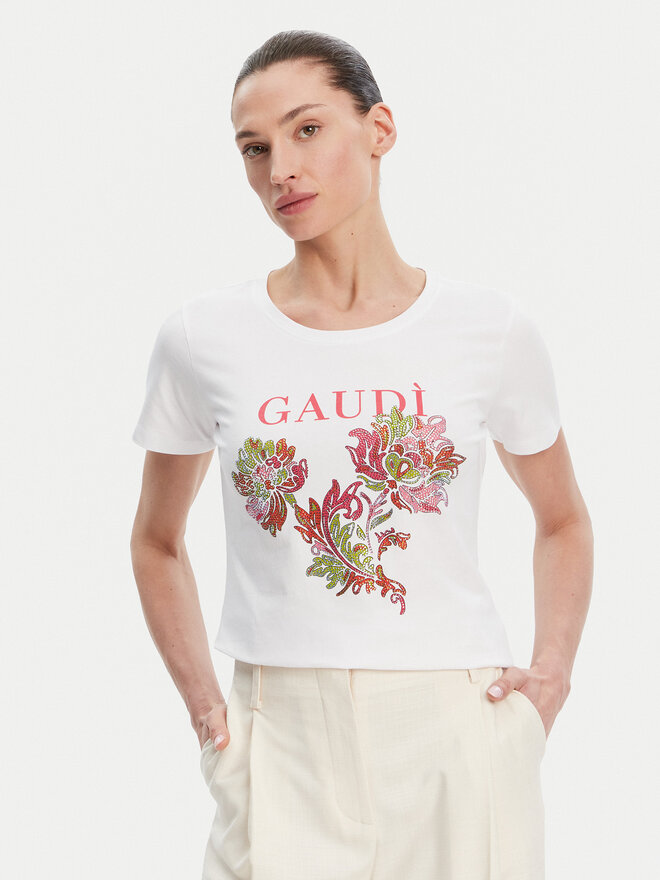 Gaudi Gaudi T-Shirt 511BD64036 Weiß Regular Fit