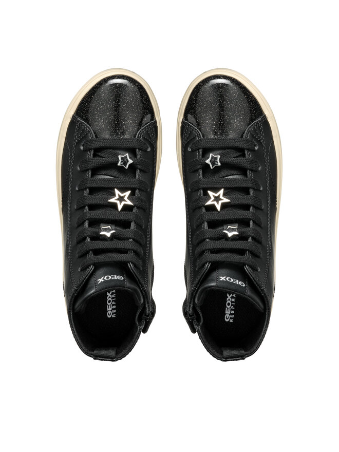 Geox Sneakersy Geox J Gisli Girl J464NJ 0BCKC C9999 M Černá