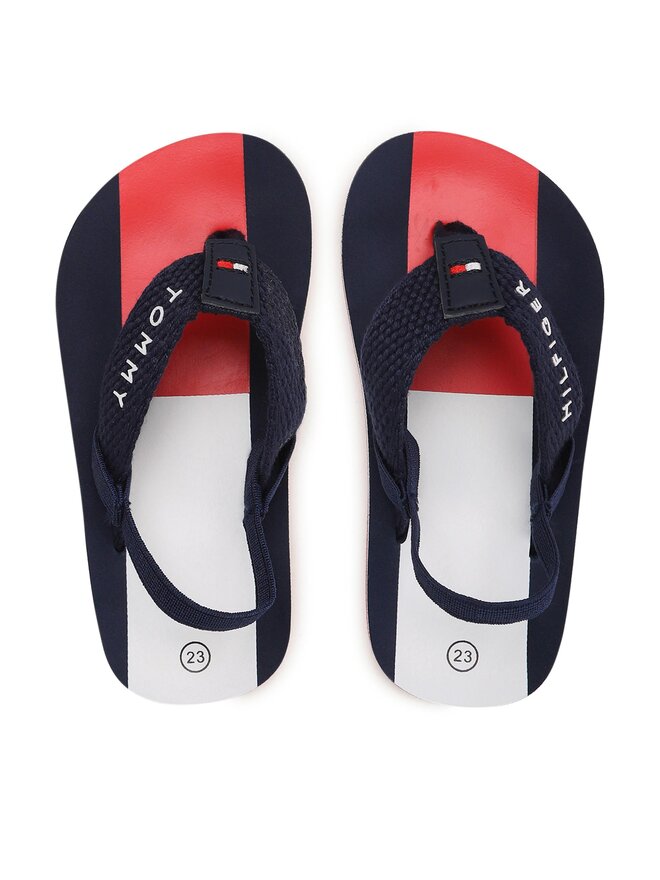 Tommy Hilfiger Сандали Tommy Hilfiger Flag Flap Flop T1B8-32917-0058 Тъмносин