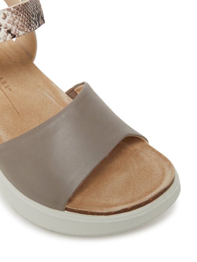 ECCO Sandały ECCO Flowt Wedge Cork 27231361166 Beżowy
