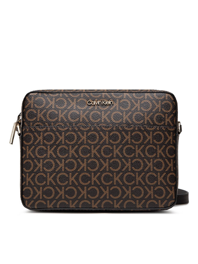 Calvin Klein Handtasche Calvin Klein Ck Must Camera Bag Md Mono K60K608873 Braun