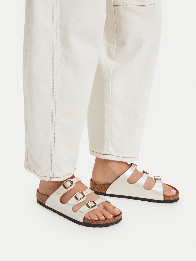 Birkenstock Pantoletten Birkenstock Florida 1029818 Écru