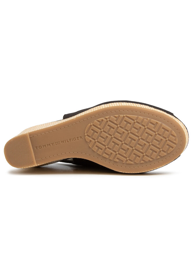 Tommy Hilfiger Espadrillas Tommy Hilfiger Iconic Elena Sling Back Wedge FW0FW04789 Nero