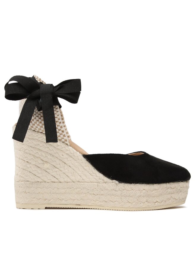 Manebi Еспадрили Manebi Wedge Espadrilles K 1.0 WV Черен
