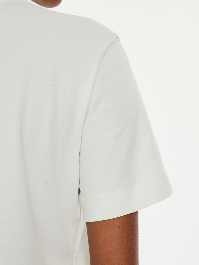 Calvin Klein Jeans Calvin Klein Jeans Camiseta Satin Applique J20J223925 Écru Regular Fit
