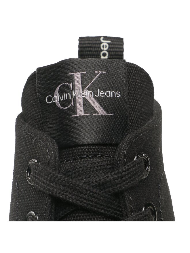 Calvin Klein Jeans Боти Calvin Klein Jeans Chunky Combat Laceup Boot Co YW0YW01239 Черен
