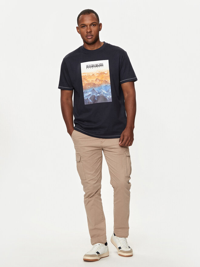 Napapijri Napapijri T-Shirt S-Rollin NP0A4I3D Σκούρο μπλε Regular Fit