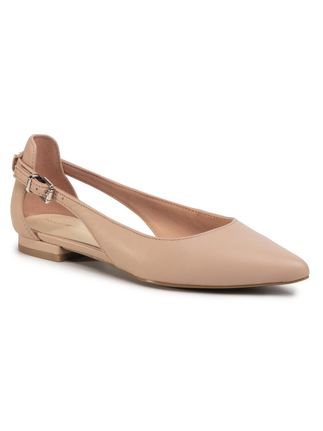 Ballerine Tommy Hilfiger Feminie Leather Ballerina FW0FW04759 Rosa escarpe