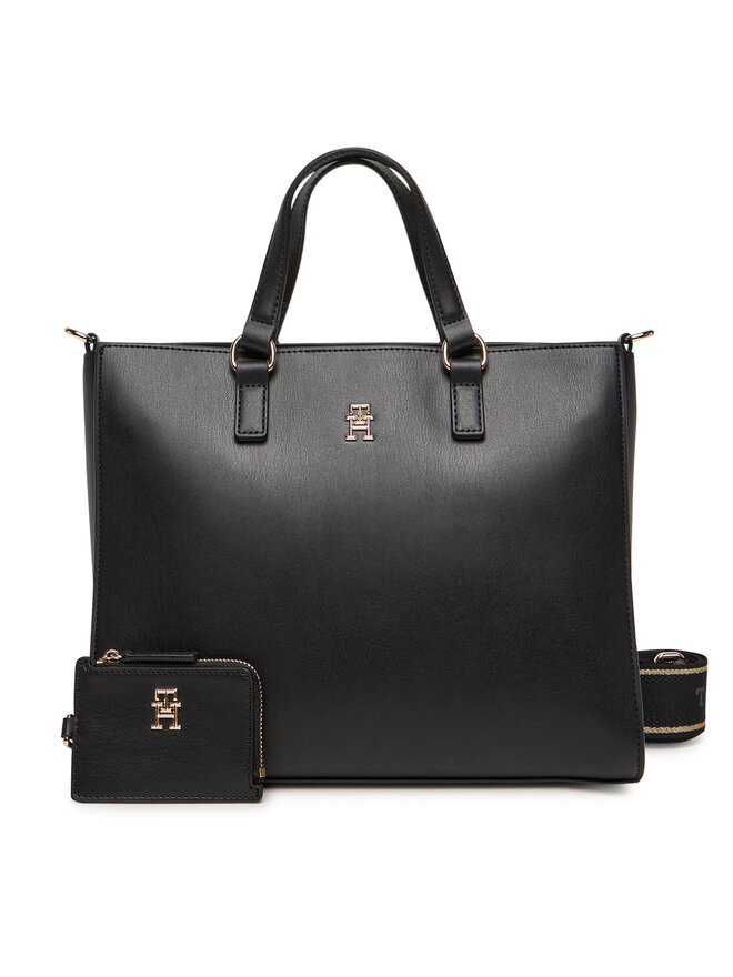 Tommy Hilfiger Ročna torba Tommy Hilfiger Th Joy Satchel AW0AW16814 Črna