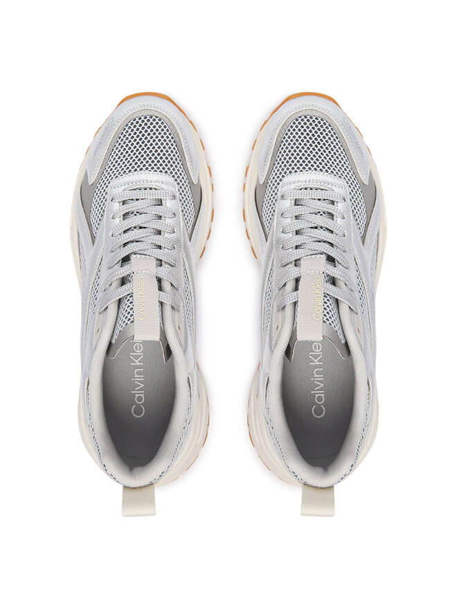 Calvin Klein Sneakers Calvin Klein Hike Runn Ck Stripe Mesh-Lth Met HW0HW03251 Grau