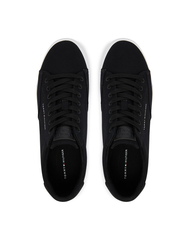 Tommy Hilfiger Sneakers aus Stoff Tommy Hilfiger Vulc Core Rwb Long Lace Cvs FM0FM05813 Schwarz