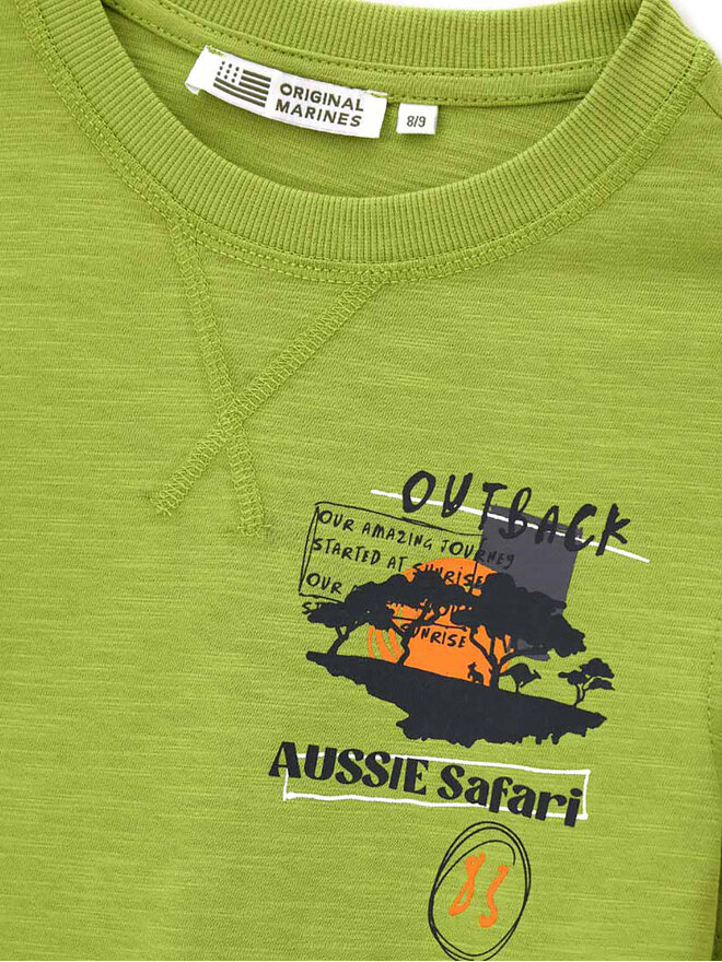 Original Marines Original Marines Marškinėliai DFP4293YM Žalia Regular Fit
