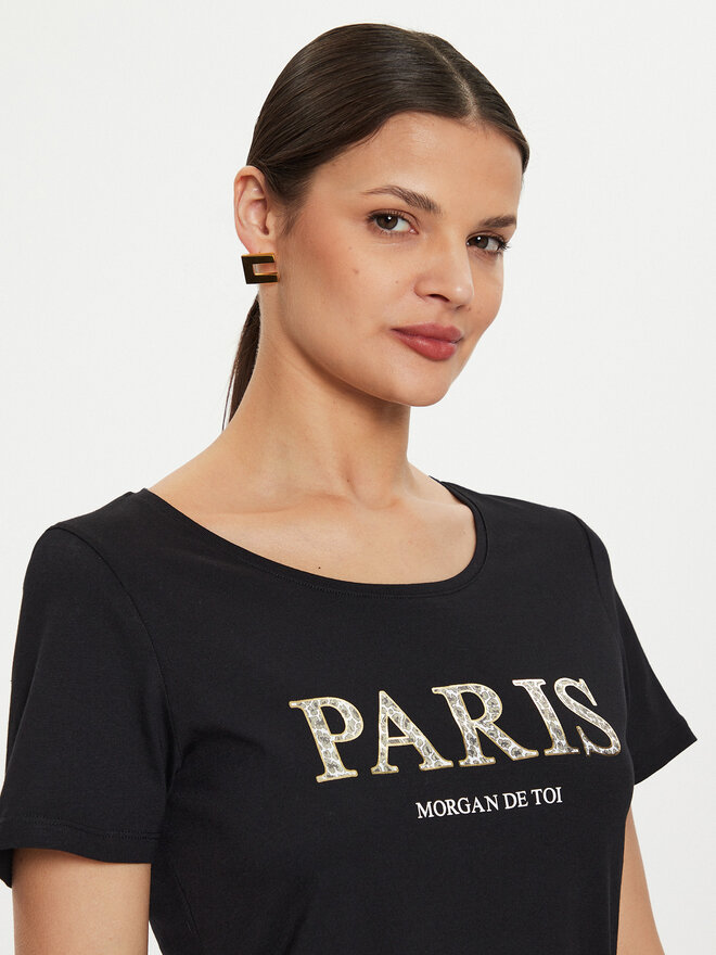 Morgan Morgan T-Shirt 241-DALILA Μαύρο Regular Fit