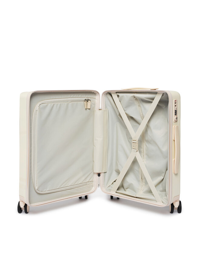 Tommy Hilfiger Rankinio bagažo lagaminas Tommy Hilfiger Th Travel Cabin Case AW0AW17829 Écru