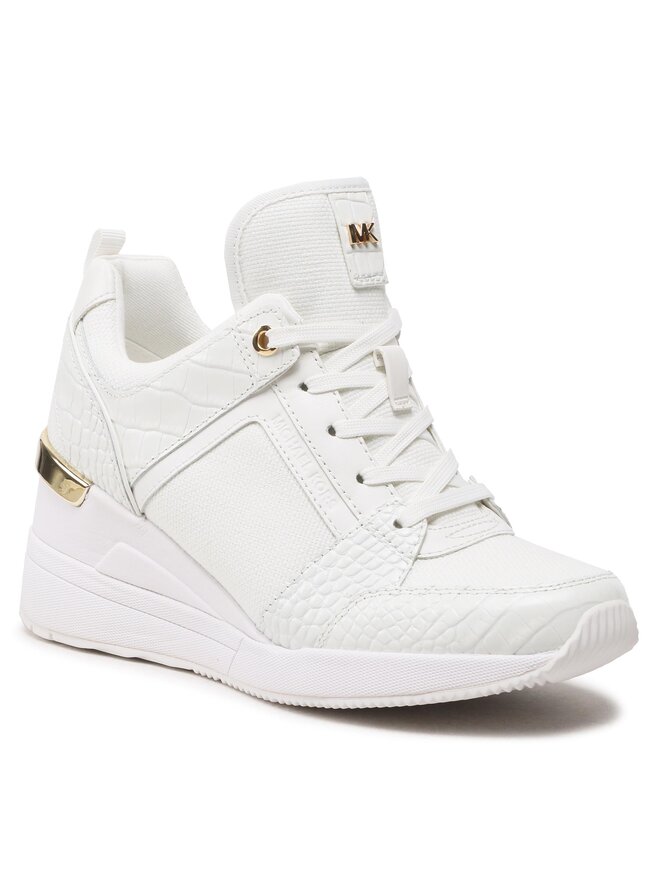 Georgie woven leather trainer white shop