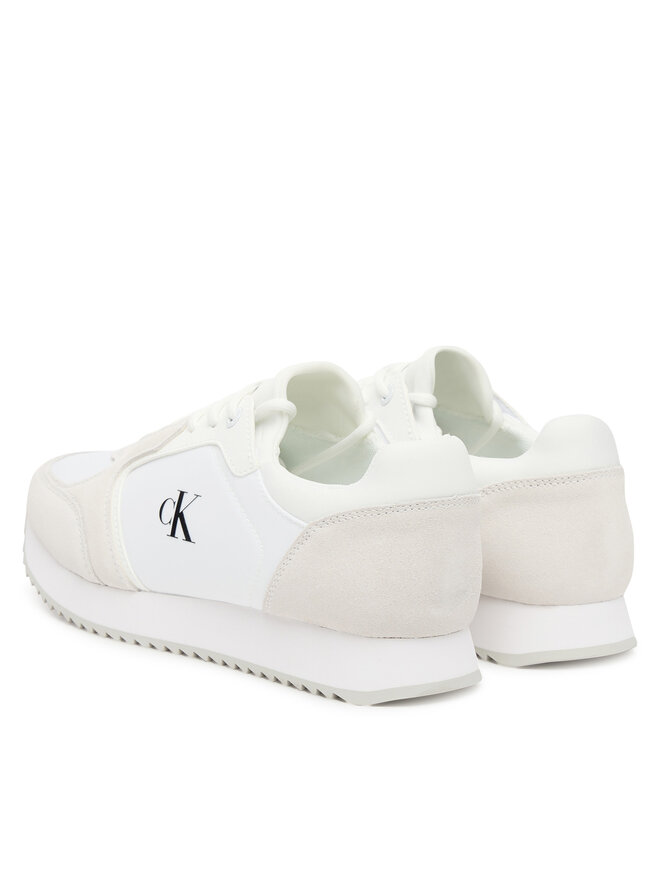 Calvin Klein Jeans Αθλητικά Calvin Klein Jeans Runner Laceup Sock Mg Nylon Mix YW0YW01644 Λευκό