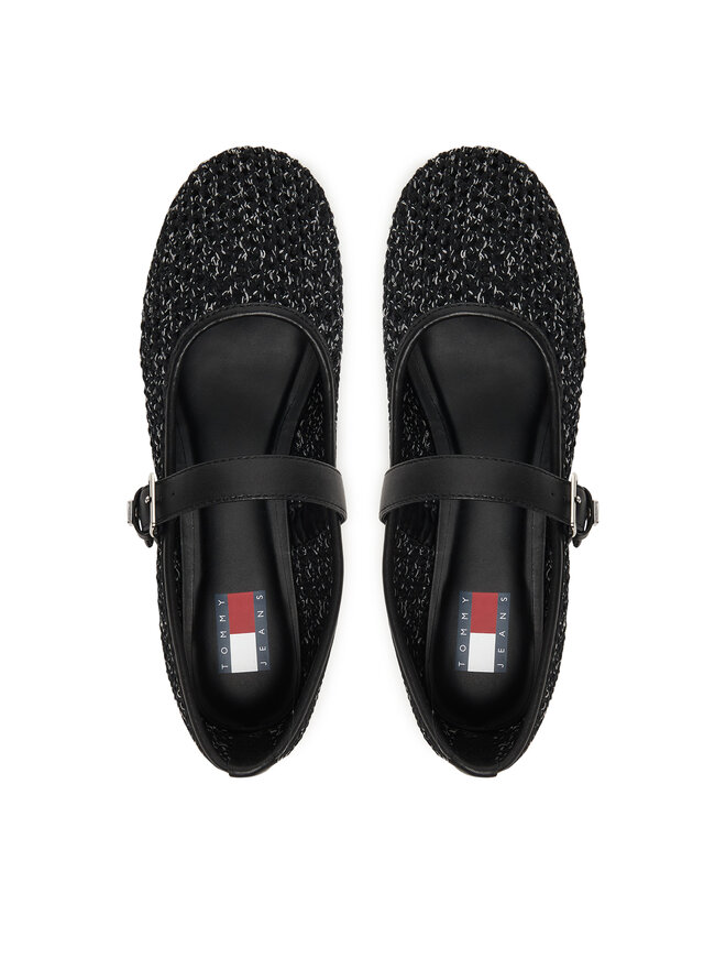 Tommy Jeans Ballerinas Tommy Jeans Tjw Knitted Ballerina EN0EN03030 Schwarz