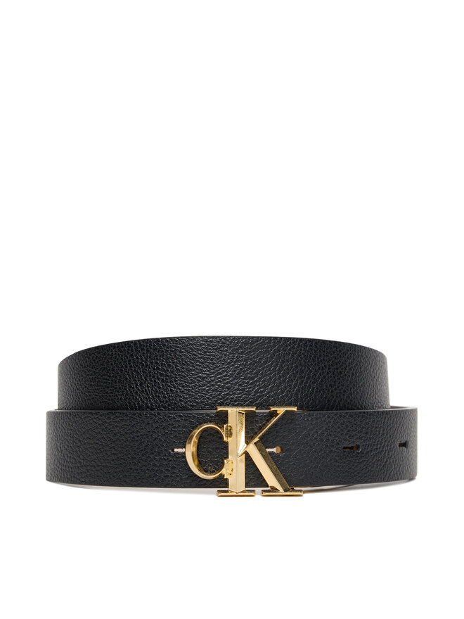 Calvin Klein Ζώνη Γυναικεία Calvin Klein Facet Ck Buckle 25Mm Pebble Rev/ LV04F7044G Μαύρο
