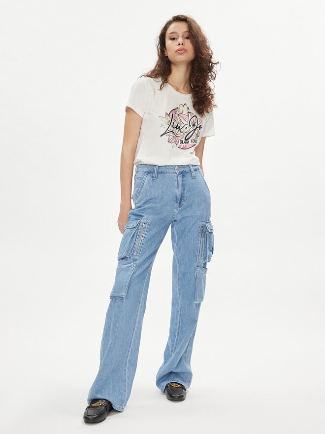 Liu Jo Liu Jo T-Shirt TA4202 JS003 Écru Regular Fit