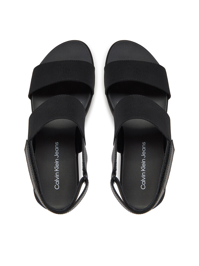 Calvin Klein Jeans Sandały Calvin Klein Jeans Flatform Sandal Sling In YW0YW01788 Czarny