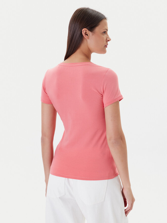 Guess Guess Marškinėliai W2YI45 J1314 Rožinė Slim Fit