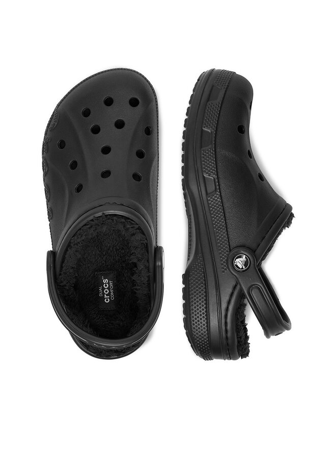 Crocs Pantoletten Crocs C-BAYA LINED CLOG 205969-060 W Schwarz