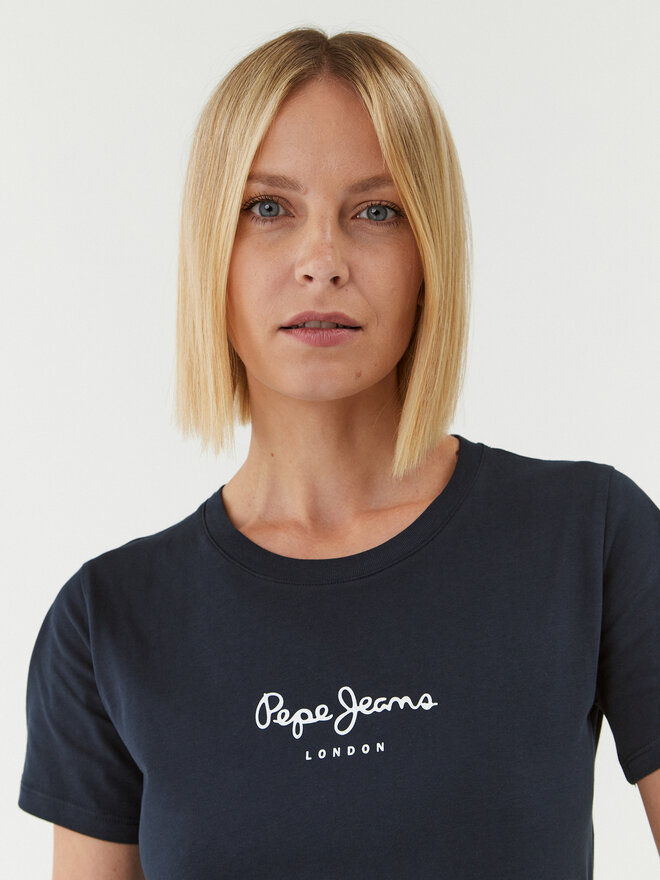 Pepe Jeans Pepe Jeans Marškinėliai Wendys PL505710 Tamsiai mėlyna Regular Fit