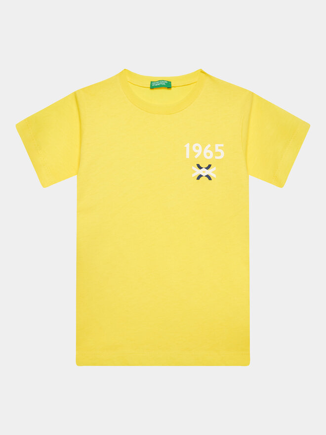 United Colors Of Benetton United Colors Of Benetton Camiseta 3I1XG109J Amarillo Regular Fit
